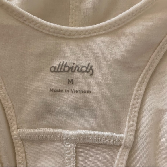 Allbirds Ivory Racerback Tank Top Lightweight Breathable Athletic Medium - Picture 4 of 5